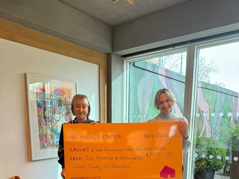 Cheque presentation to Maggie’s Charity